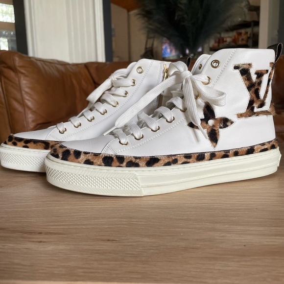 Authentic Louis Vuitton cheetah print high tops size 37 = 7 - Picture 3 of 10